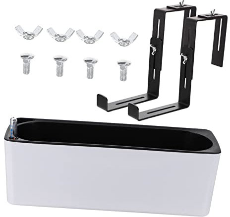 ABOOFAN Rechteckiger Automatischer Wasserabsorbierender Blumentopf Mit Wasseranzeiger Weiß Mit Halterung Selbstbewässernd Für Innen Und Außenbereich Langlebig Wassersparend