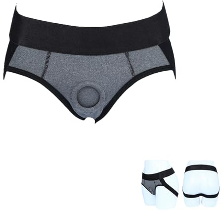 Lacnuopao Undearwear for female and Men Strap On Harness Strap On Underwear Harness Grey