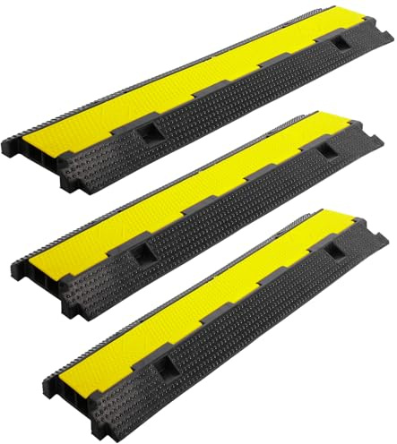Fiqops Lot de 12 pont de câble à 2 canaux - 101 x 25 x 5 cm - Design modulaire - Protection contre les dépassements pour les câbles