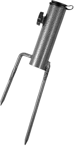 Support de parasol – Support de parasol en métal pour parasol de terrasse, parasol de terrasse en fer pour le sable, support rond réglable pour extérieur, pique-nique, plage