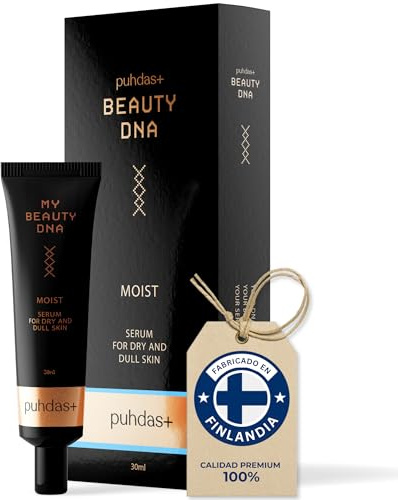 puhdas+ BEAUTY DNA MOIST [30 ml] Feuchtigkeitsserum Gesicht & Stirnfalten glätten, Gesichtspflege mit Saccharid-Isomerat, Vegane Gesichtsserum Kosmetik, Skincare Serum, Anti Aging Serum aus Finnland