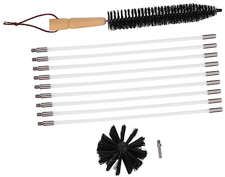 1 Jeu Brosse de Nettoyage de tuyaux kit de Brosse pour Conduit kit de Nettoyage de Conduit balayette cheminée balayette cheminee Brosse pour évent de sécheuse Nettoyeur de cheminée Zerodeko