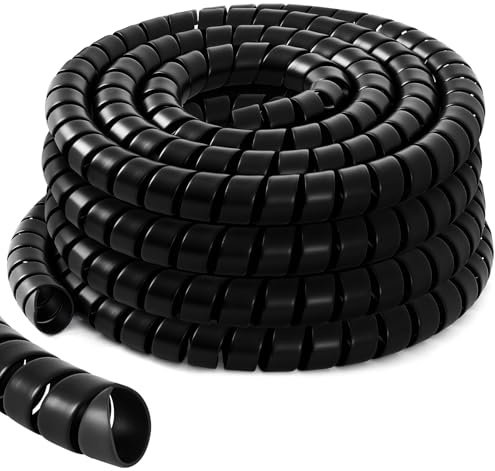 Innconee 1 Pcs Spiral Wrap Cable Protector, Safe 2.0 Od x 20' Pre Cut Lengths Hydraulic Hose Protector Wrap to Avoid Wear and Extend Life for Hydraulic Pneumatic Hoses