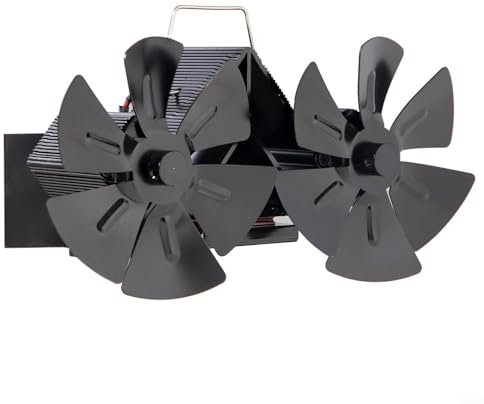 SPORTARC Wärmebetriebener Wandventilator mit 12 Flügeln für Kamine, verbessert die Raumtemperatur effizient