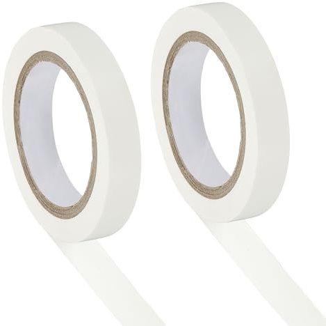 YELARXI Grip Fishing Tape, PVC Racquet Finishing Tapes Racket Accessories Sticky Seal - Fitting for (Tennis, Badminton, Squash), 2 Pack & 32.8ft & White