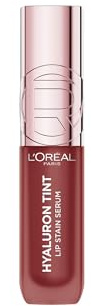 L'Oréal Paris Hyaluron Tint Lip Stain Serum, 12H haltende schwerelose Farbe, Feuchtigkeitsspendend, Lipgloss, Farbe: 521 Bordeaux Please, 5 ml