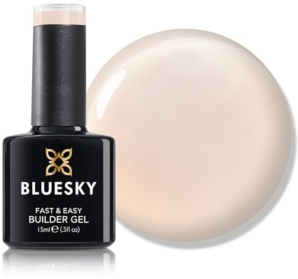 BLUESKY All in One Fast and Easy Builder Gel 15ml, Pale - Nude, Nail Strengthener and Extender for Long, Strong Nails and Nail Extensions, Requires Curing Under LED UV Nail Lamp