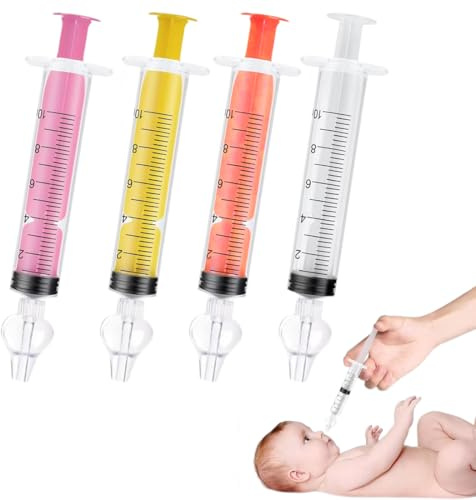 DOKRIN Aspiradores nasales Kit de 4 irrigadores nasales, irrigador nasal manual para bebés