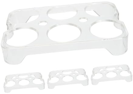 VALICLUD 4 Stück Eierbehälter aus Kunststoff Stapelbare Eierbox für Kühlschrank 6 Fächer Eieraufbewahrung Organizer für Küche und Haushalt