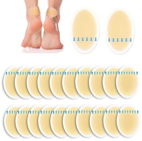 Blister Plasters for Feet - 22 Pack,Instant Pain Relief & Fast Healing,Hydrocolloid Gel Adhesive Bandages Waterproof Cushioning Pads for Feet, Heels, Toes, Prevents & Treats Blisters (Beige)