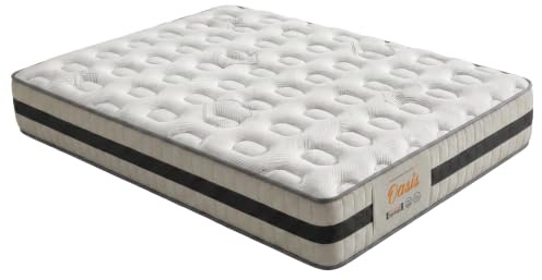 Duérmete Online - Colchón Viscoelástico Oasis | Muelles Ensacados | Confort Óptimo y Excelente Adaptabilidad | Altura 28 cm | Alta Firmeza | Antiácaros, Antibacteriano e Hipoalergénico 105 x 190
