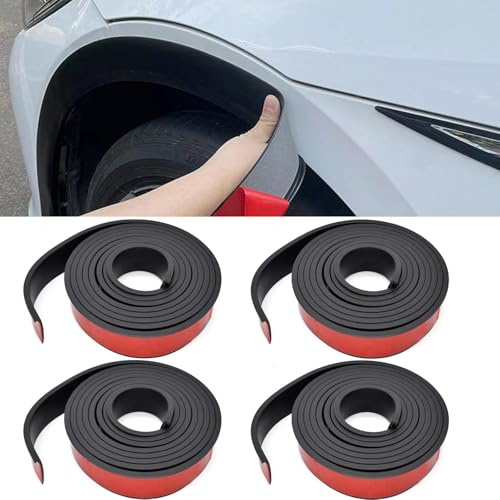 QIZUN 4 Pezzi Fender Ruota Sopracciglio per Fiat Grande Panda Hatchback 2024 2025, Razzi Parafango Dell'Auto Parafanghi Allargati Sopracciglia Auto Parafango