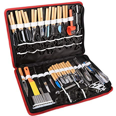 Yosoo 80Pcs Kit Outils Sculpture Culinaires Portable Alimentaire Outil Coupe Cuisinier Épluchage Fruit Légume Garniture pour Chef Professionnel Amateur De Cuisine Art Sculpture