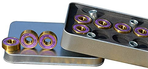BEXTREME ABEC 11 Titan Kugellager mit hoher Präzision, 22 x 8 x 7 mm, niedriger Reibungskoeffizient, für Skateboard, Longboard, Surfskate, Cruiser, Penny
