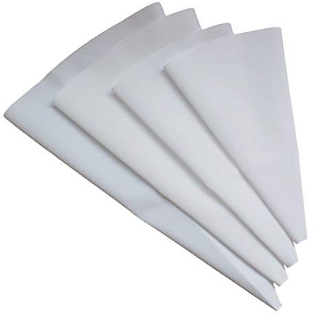 YankMooM, 4 sacchetti riutilizzabili per tubazioni, 4 dimensioni in silicone ispessito trasparente, per pasticceria, 35.6 cm, 40.6 cm).
