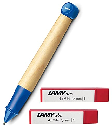 Lamy abc Drehbleistift 109 Bleistift Ahornholz und Kunststoff (Mine 1,4 mm, Drehbleistift + Minen, Blau)