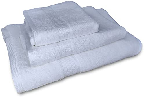 Greenbelt Century Juego de Toalla Completo Fibras bambú 590gr/m2 (Blanco)