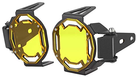 KIMISS Motorrad Nebelscheinwerfer Schutz, Motorrad Nebelscheinwerfer Schutzabdeckung LED Lampenschutz LED-Lampen-Schutzhülle für R1200GS / R1250GS Adventure LC Usw(Gelb)