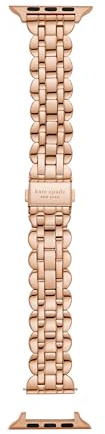 kate spade new york women's rose gold-tone stainless steel 42/44/45mm band for apple watch®