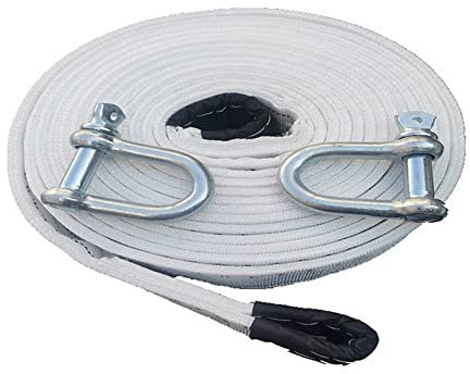 ZZDZW Abschleppseil 5t/8t/10t/15t/20t/25t Abschleppseil Auto, Hochfeste Abschleppgurte 4m-10m Nylon Erholte Schwerlastschlepper Mit 2 Haken,Windenseil Abschleppband Für Notfall Abschleppgurt
