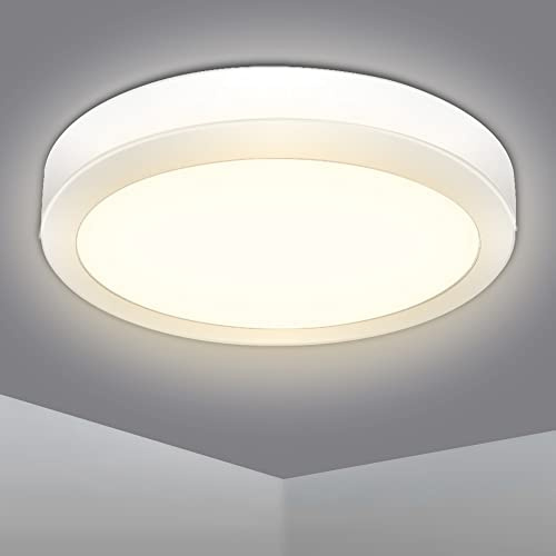 EXTRASTAR Plafon LED Techo 12W, Luz Blanca Natural 4200K, Lámpara LED Techo 1080Lm, Ø17.2cm, Espesor 3.6cm para Sala de Estar, Cocina, Pasillo, Baño, Dormitorio, Estudio