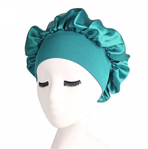 Breite Krempe, Satinhaube, Damen, solide Nachtschlafkappe, Haarpflege, Salon, Make-up, Stirnband, muslimischer Hijab, Kopfbedeckung