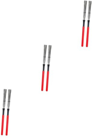 Supvox 3 Sets Trommeldrahtbürste Mit Holzgriff Für Jazz-schlagzeug. Robuster Und Komfortabler Griff 2 Stück X 3