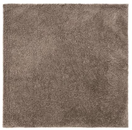 benuta Basic Hochflorteppich Soho - Taupe 200x200 cm - Kuschelig Weicher Teppich im Minimalistischen Look - Pflegeleicht - Fußbodenheizung Geeignet