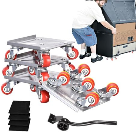 Möbel- – robuste Möbelwagen, Möbelbewegungswerkzeug, Karbonstahl, 5 , robuster Möbelbeweger mit Bremse, Möbel-Lastheber, Werkzeug-Set für Sofas, Geräte