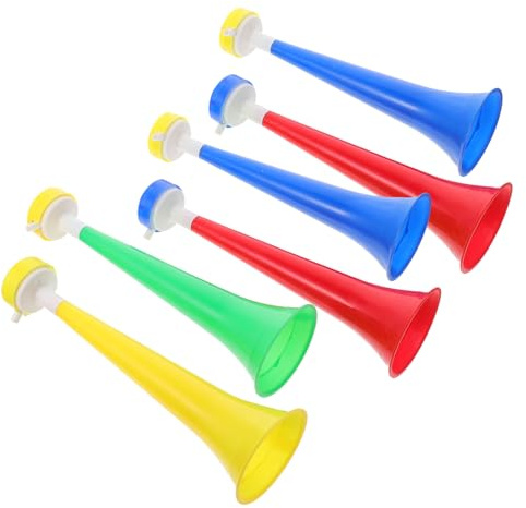 BCOATH Lot de 6 Trompettes Jouet en Abs pour Garçon et Filles Garçons Filles, pour Encourager Lors des Compétitions Sportives et Activités en Plein Air Couleur Aléatoire