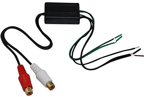 Jrifedptry Convertitore da altoparlante a 2 linee di uscita IN/OUT alto/basso per audio auto