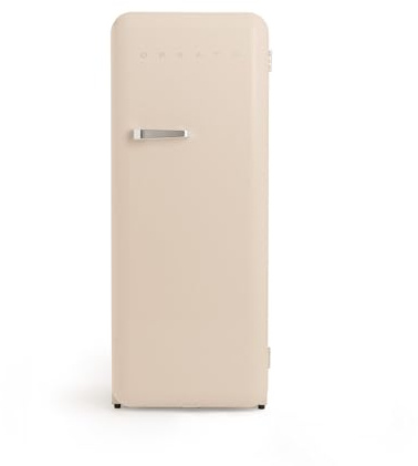 CREATE / RETRO FRIDGE 150 SILVER/Frigorífico arena maneta plata con congelador 281L / 102W. bajo consumo. diseño vintage. 150cm. 3 estantes. regulador temperatura. botellero. 60x60x150cm