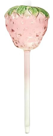 TXLEAPEY Lot de 2 Verres d'arrosage Automatique en Forme de Fraise, Distributeur d'eau Automatique, Dispositif d'irrigation Goutte à Goutte