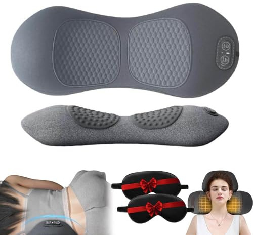 2025 New 3 In 1 RüCkenmassagegeräT,Beruhigt 3 In 1 RüCkenmassagegeräT, Bequem FüR Nacken, Schulter, RüCken, Bringen Eine Neue Komfortable Erfahrung (Grau, Gleiche Größe)