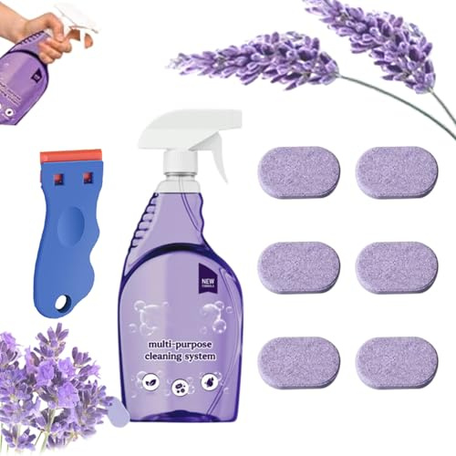 Clean Spray Backofenreiniger, Clean Spray Für BacköFen, Allzweck Grillreiniger zur Sofortigen Fleckenentfernung, Bottle for Home, Kitchen, Bathroom. (1pc+6pc)