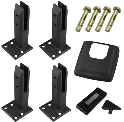 Morsetto eccentrico in acciaio inossidabile 304 resistente per recinzioni da piscina, 4 pezzi, adatto per spessore del vetro da 8 mm-13 mm, perni per ringhiera