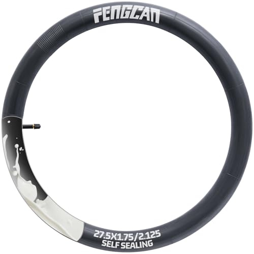 FengCan 27,5x2,125/2,40 Pannensicherer, Selbstreparierender Fahrradschlauch Kompatibel 27,5x2,125 27,5x2,25 27,5x2,35 27,5x2,40 Schläuche, 27,5 Zoll ETRTO 57/60-584, AV32mm Schrader Ventil (1PC)