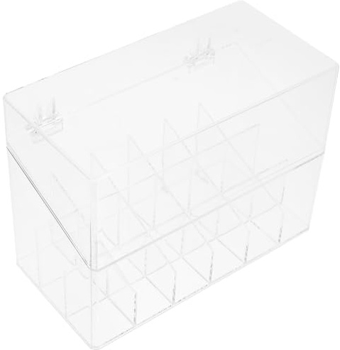 DECOMELODY Boîte de Rangement pour Cosmétiques avec Couvercle Anti-poussière Compacte en Ps Organiseur Délicat Support à Rouge à Lèvres Léger pour Usage Domestique pour Gloss et Lip Glazes