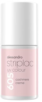 alessandro Striplac Uv Colour Deckend & Kratzfest bis zu 15 Tage - Leichtes Auftragen - Schonende Abziehtechnologie - Vegan - Cashmere Creme 6,5ml