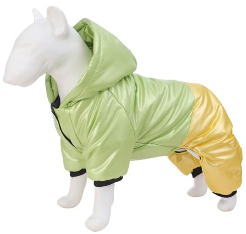 Hunde-Wintermantel, Ganzkörperkleidung, warm, winddicht, wasserdicht, Hundejacke mit Kapuze, modisch, niedlicher Welpenanzug, Schneeanzug für kleine und mittelgroße Hunde, Spaziergänge und Wandern