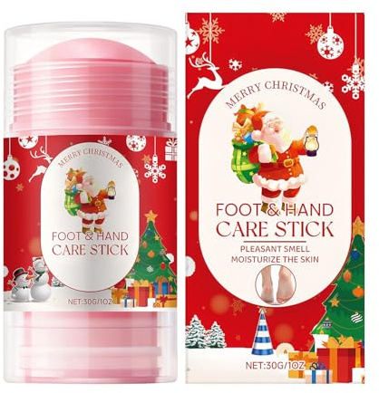 Pruojhw Stick Balsamo per i piedi | 30 ml idratante nutriente | Crema per i tacchi di design natalizio, per la cura dei piedi, delle mani, del corpo, della pelle, giorno, notte, inverno,