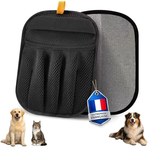 FELKA Gant Anti Poils Animaux Lot de 2 – Brosse Gant Chien Chat Réutilisable – Enlève Poils Canapé Vêtements Voiture Tapis – Alternative Rouleau Poils Animaux – Toilettage & Nettoyage