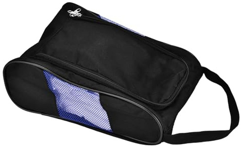 Semme Bärbar Andningsbar Skoväska Fodral Fickväska Förvaring Sporttillbehör - Nylon med Mesh Högkvalitativ Dragkedja - för Golfare (Svart Blå)