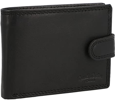 Gusti Geldbörse Leder - Gustav Herren Portemonnaie Brieftasche Geldbeutel Schwarz Leder