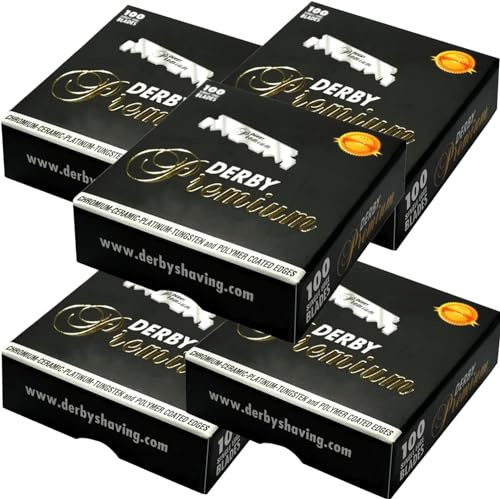500 Derby Premium Single Edge Razor Blades for straight razor