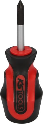KS Tools 159.1141 Tournevis ERGOTORQUEplus, court, PH1 | Tournevis court ERGOTORQUE+,PH1, précision de serrage, chrome vanadium