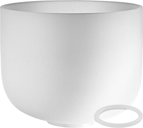 Sonic Energy 11 Zoll Kristallklangschale – 432 Hz, Ton F4, Herzchakra – Für Meditation, Yoga, Klangheilung – Inkl. Silikonring (CSB11F)