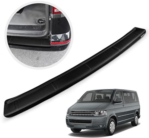 Chromemaster | Protezione paraurti Posteriore | Compatibile con VW T5 2003-2015 | Plastica ABS, nero opaco | Protezione paraurti protegge la vernice del paraurti dai graffi