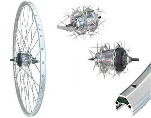 28 Zoll Hinterrad Alu Hohlkammerfelge 622-19 Shimano Nexus 7-Gang NIRO Rücktritt Silber Bremse