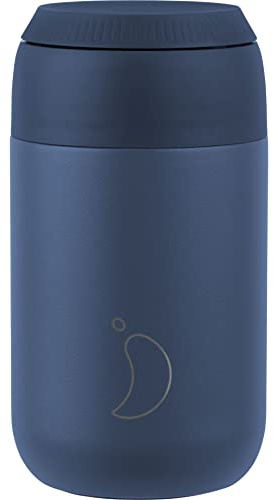 Chilly's Series 2 doppelwandiger Kaffeebecher aus Edelstahl in der Farbe Whale Blue mit einem Volumen von 340ml, B2B_C340S2WBLU